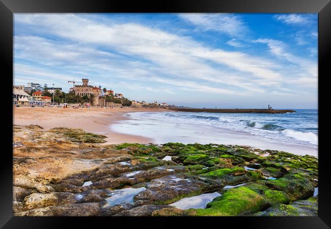 Tamariz Beach In Estoril, Portugal Framed Print by Artur Bogacki