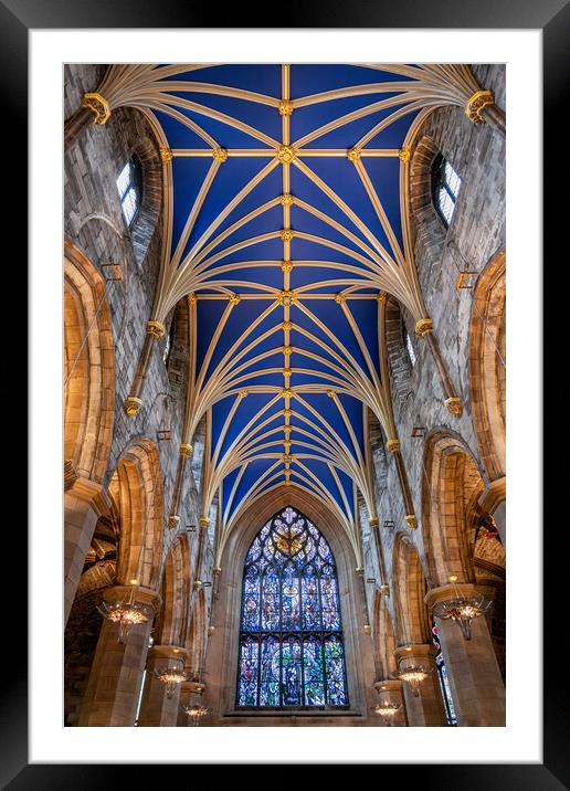 St. Giles Cathedral Vault In Edinburgh Framed Mounted Print by Artur Bogacki