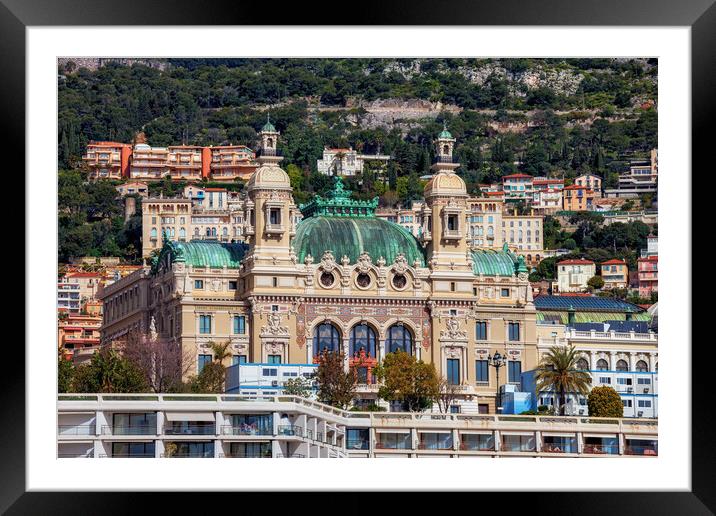 Monte Carlo Casino In Principality Of Monaco Framed Mounted Print by Artur Bogacki