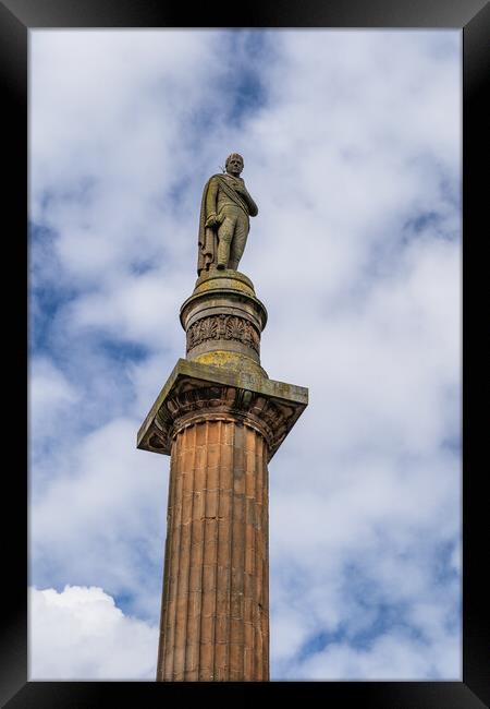 Walter Scott Memorial Column In Glasgow Framed Print by Artur Bogacki