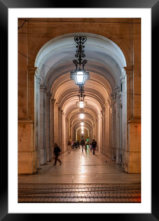 Colonnade of Supreme Court of Justice in Lisbon Framed Mounted Print by Artur Bogacki