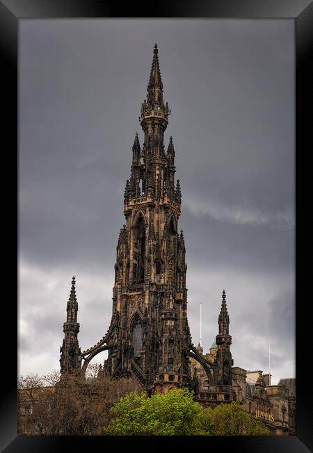 Scott Monument In Edinburgh Framed Print by Artur Bogacki