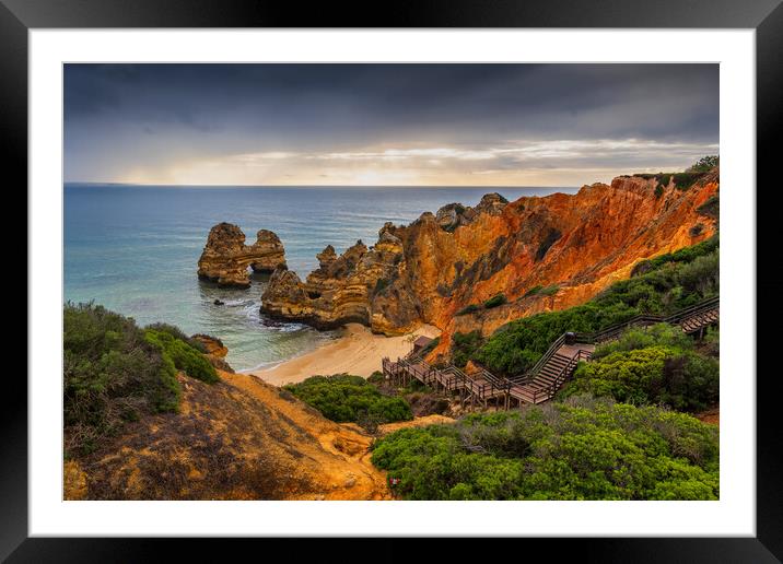 Algarve Coastline With Praia do Camilo Beach Framed Mounted Print by Artur Bogacki