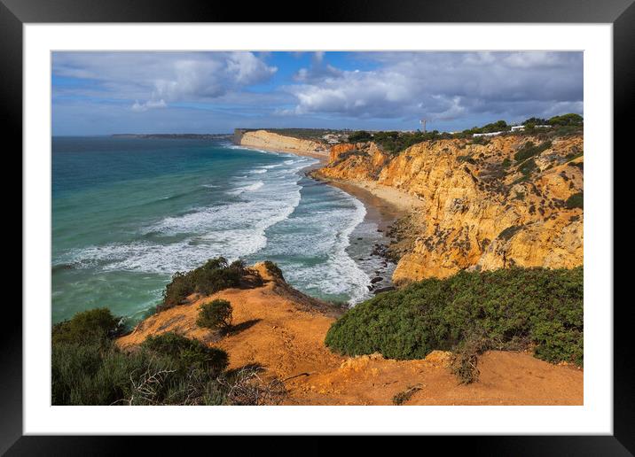 Algarve Coastline With Praia Do Canavial Beach Framed Mounted Print by Artur Bogacki