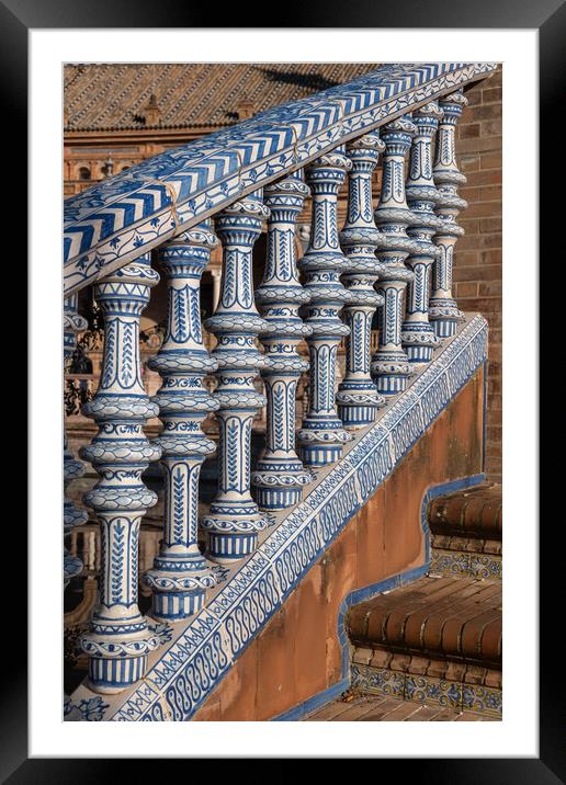  Bridge Balustrade Decorated With Azulejos Tiles Framed Mounted Print by Artur Bogacki