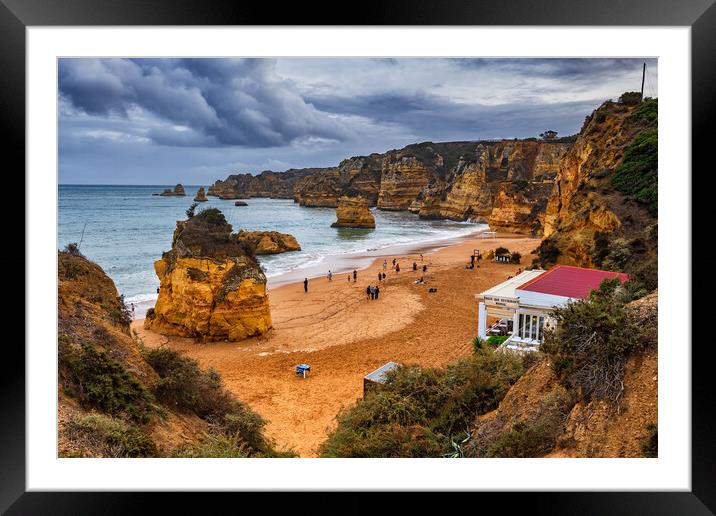 Praia da Dona Ana Beach in Lagos, Portugal Framed Mounted Print by Artur Bogacki