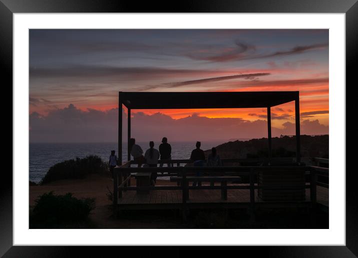Algarve Coast Sunset Ocean View In Portugal Framed Mounted Print by Artur Bogacki