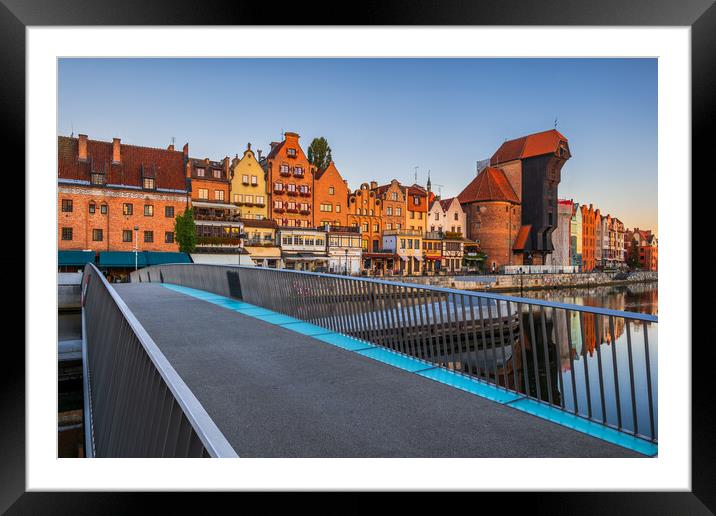 Old Town of Gdansk City in Poland Framed Mounted Print by Artur Bogacki