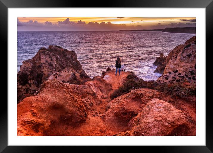 Algarve Coast At Sunset In Portugal Framed Mounted Print by Artur Bogacki