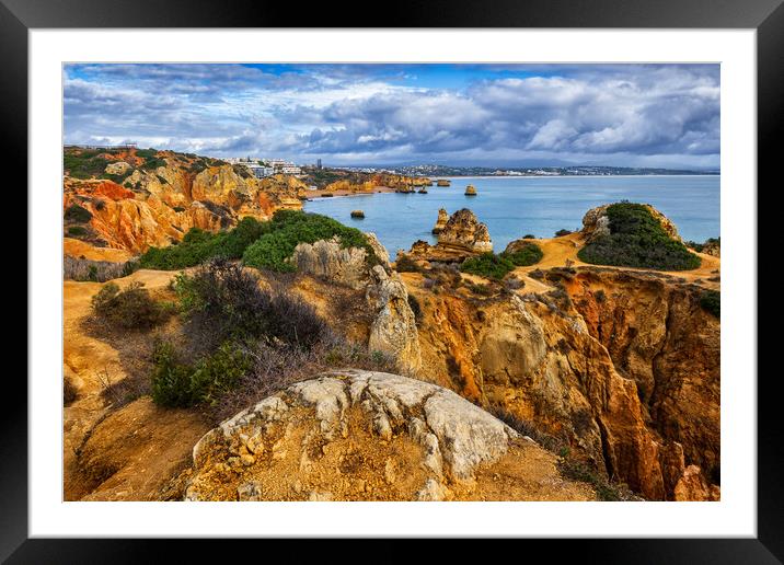 Algarve Coastline In Portugal Framed Mounted Print by Artur Bogacki