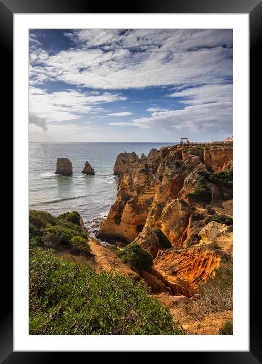 Algarve Coast with Ponta da Piedade in Portugal Framed Mounted Print by Artur Bogacki