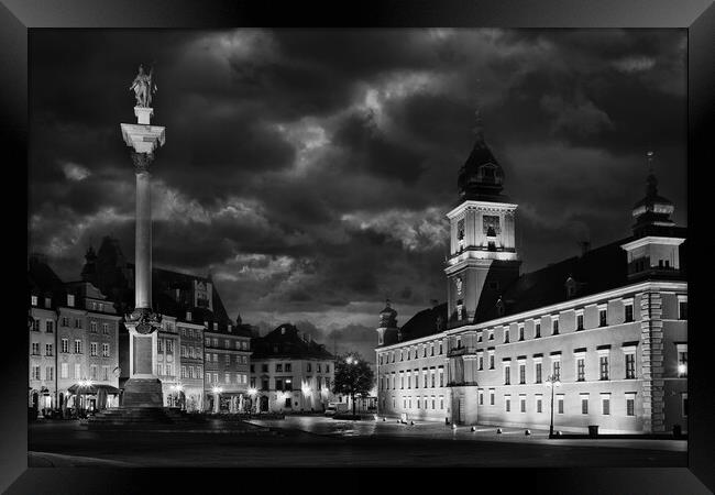 Evening In Old Town Of Warsaw Framed Print by Artur Bogacki