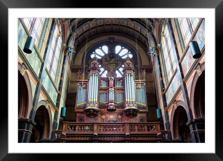 Saint Nicholas Church Organs in Amsterdam Framed Mounted Print by Artur Bogacki