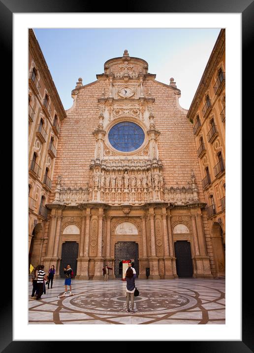 Basilica of Montserrat Monastery in Spain Framed Mounted Print by Artur Bogacki