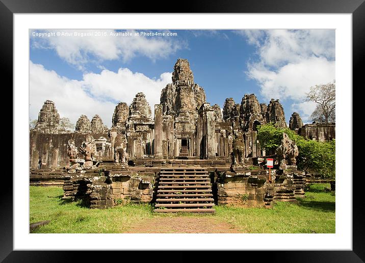 Bayon Temple in Cambodia Framed Mounted Print by Artur Bogacki