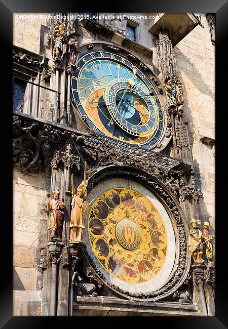 Astronomical Clock in Prague Framed Print by Artur Bogacki