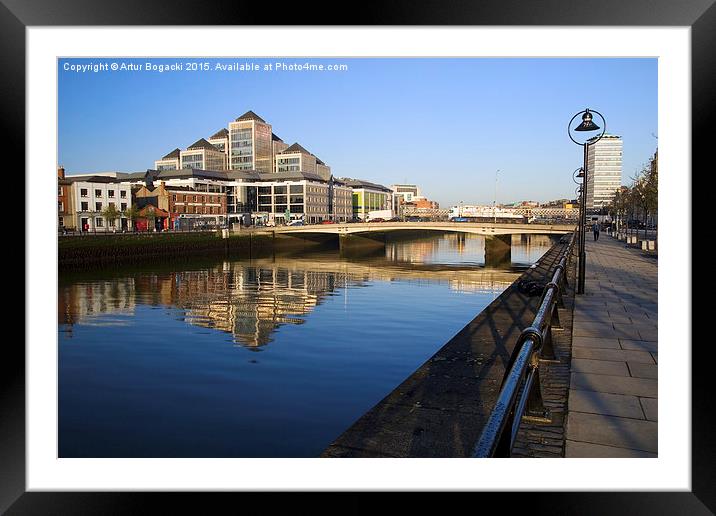 Morning at River Liffey in Dublin Framed Mounted Print by Artur Bogacki