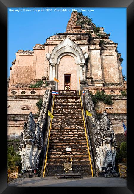 Wat Chedi Luang in Chiang Mai Framed Print by Artur Bogacki