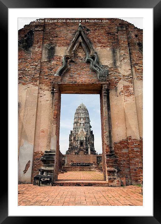 Portal to the Temple in Ayutthaya Framed Mounted Print by Artur Bogacki