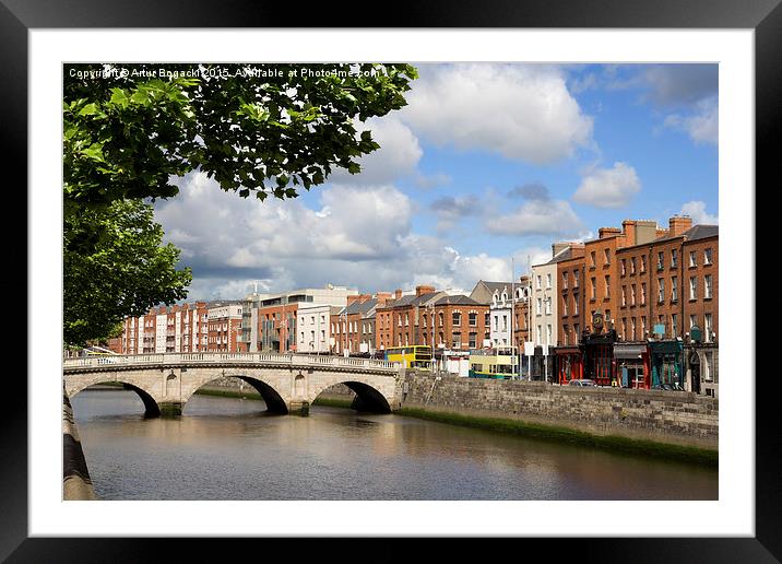  City of Dublin in Ireland Framed Mounted Print by Artur Bogacki