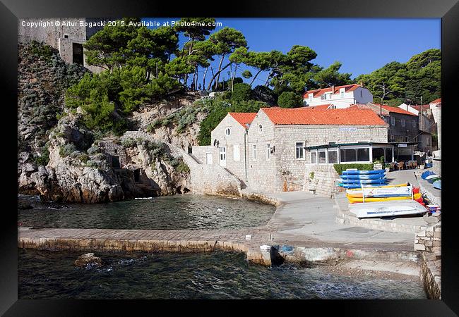 Haven in Dubrovnik Framed Print by Artur Bogacki