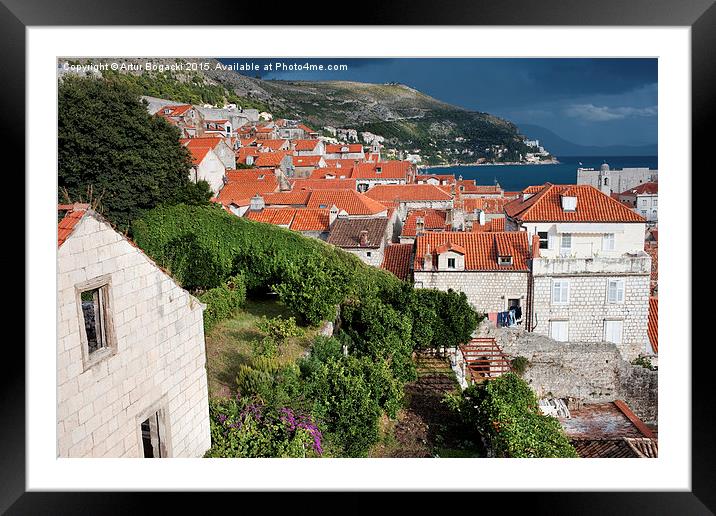 Old City of Dubrovnik in Croatia Framed Mounted Print by Artur Bogacki