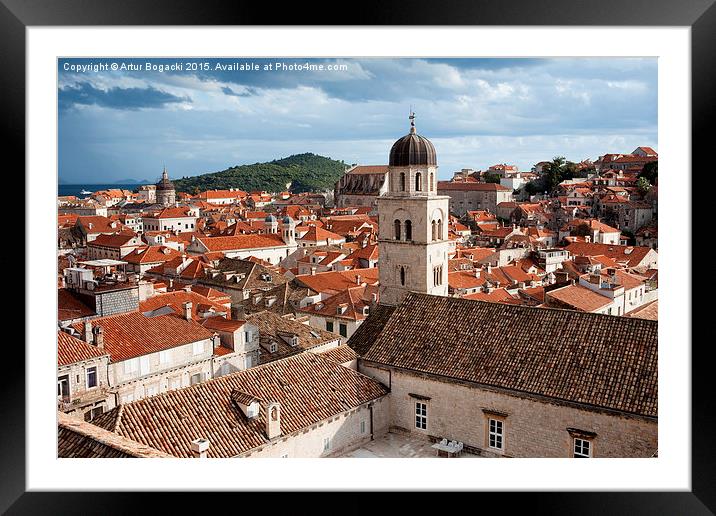 Franciscan Monastery and Old City of Dubrovnik Framed Mounted Print by Artur Bogacki