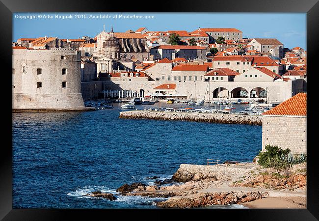 Dubrovnik Old City Skyline Framed Print by Artur Bogacki