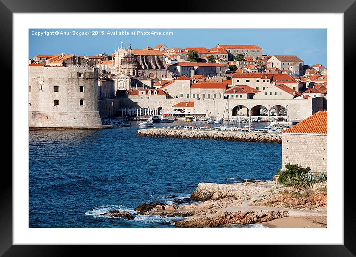 Dubrovnik Old City Skyline Framed Mounted Print by Artur Bogacki