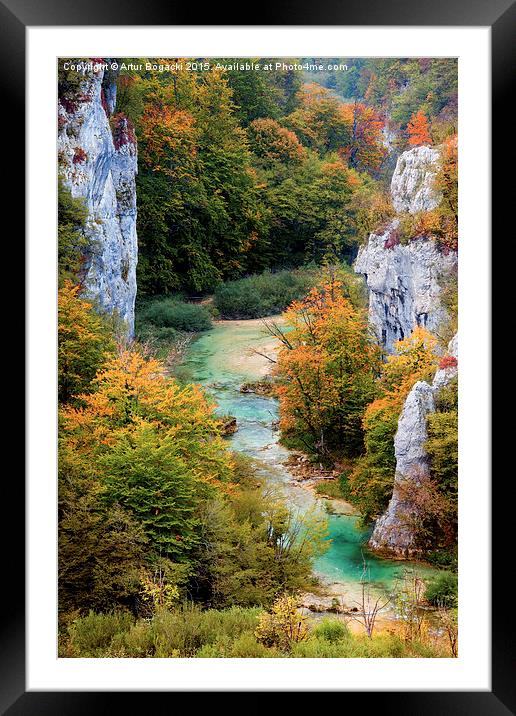 Valley Landscape in Autumn Framed Mounted Print by Artur Bogacki