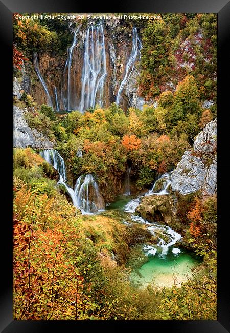 Waterfalls in Plitvice Lakes National Park Framed Print by Artur Bogacki
