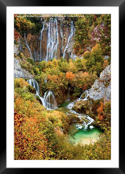 Waterfalls in Plitvice Lakes National Park Framed Mounted Print by Artur Bogacki