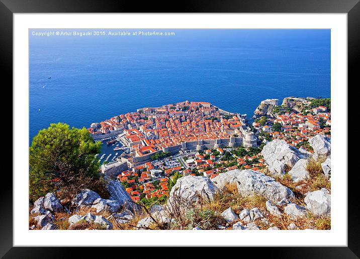 Dubrovnik Old Town in Croatia Framed Mounted Print by Artur Bogacki
