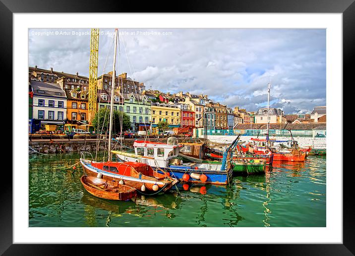 Cobh Town in Ireland Framed Mounted Print by Artur Bogacki