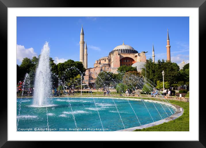 Hagia Sofia in Istanbul Framed Mounted Print by Artur Bogacki