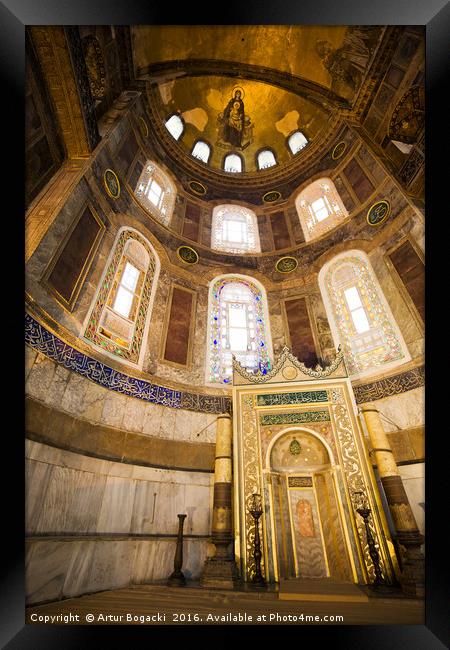 Mihrab in the Hagia Sophia Framed Print by Artur Bogacki