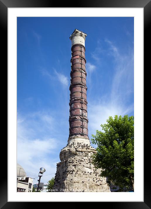Column of Constantine in Istanbul Framed Mounted Print by Artur Bogacki