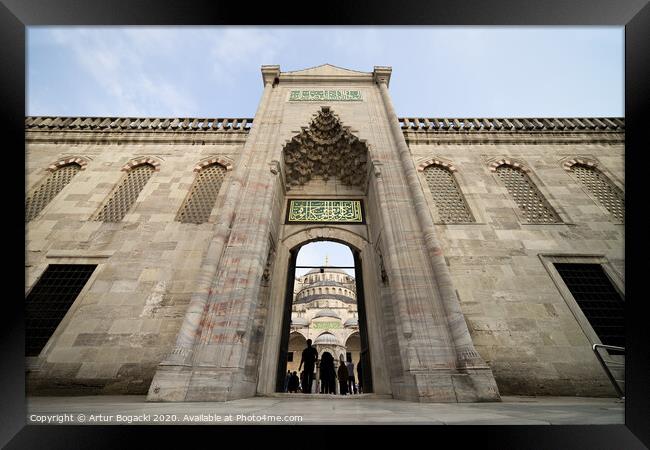 Blue Mosque Gate in Istanbul Framed Print by Artur Bogacki