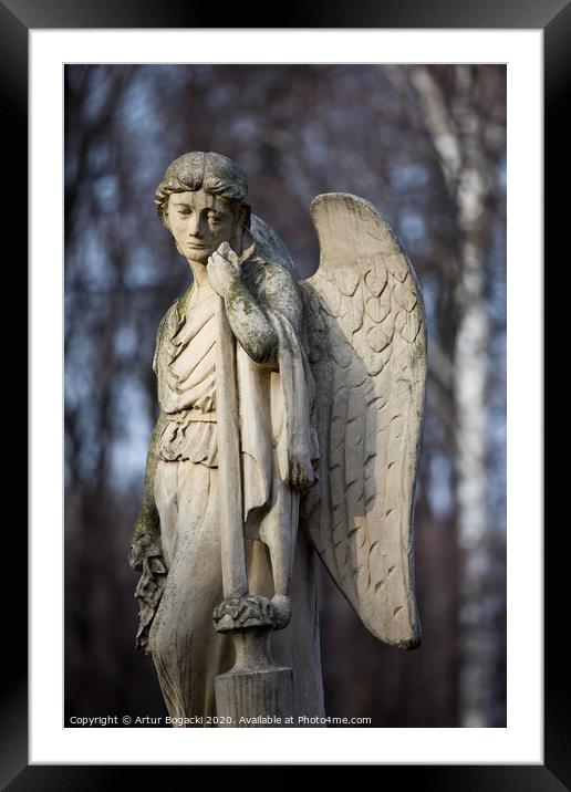 Angel Statue Framed Mounted Print by Artur Bogacki