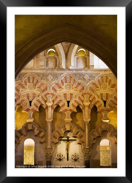 Mezquita Interior Islamic Architecture Framed Mounted Print by Artur Bogacki