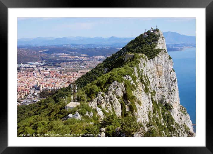 Gibraltar Rock Framed Mounted Print by Artur Bogacki