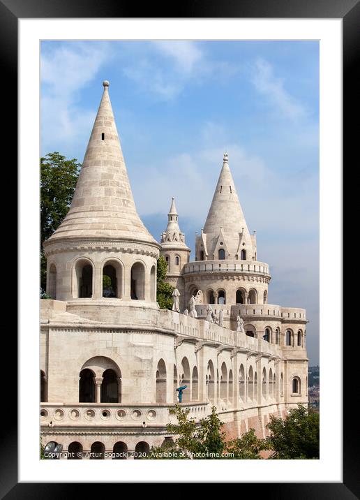 Fisherman Bastion in Budapest Framed Mounted Print by Artur Bogacki