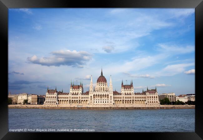 Hungarian Parliament Building in Budapest Framed Print by Artur Bogacki