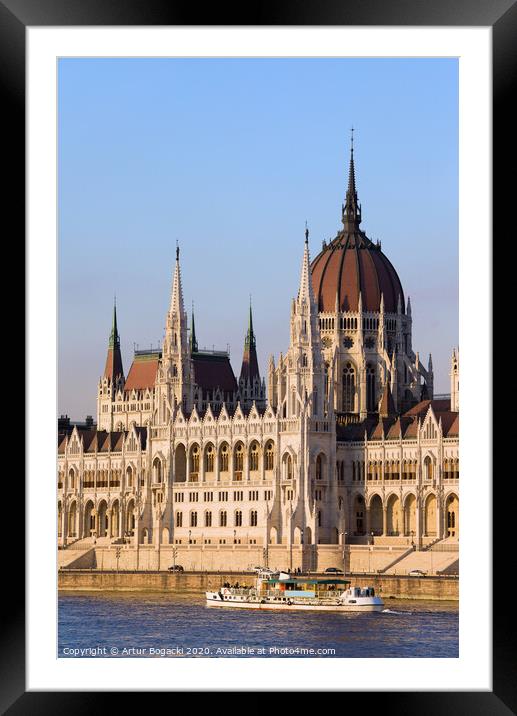 Parliament Building in Budapest Framed Mounted Print by Artur Bogacki