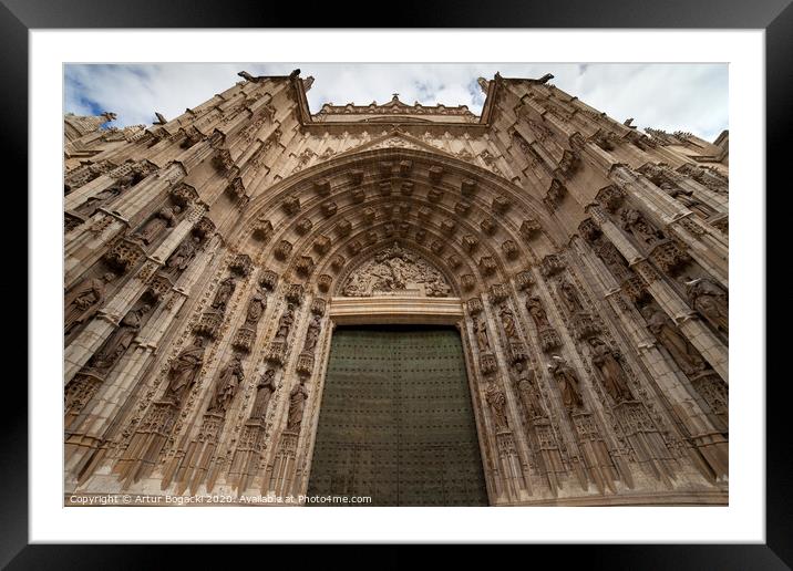 Door of Assumption of Seville Cathedral Framed Mounted Print by Artur Bogacki