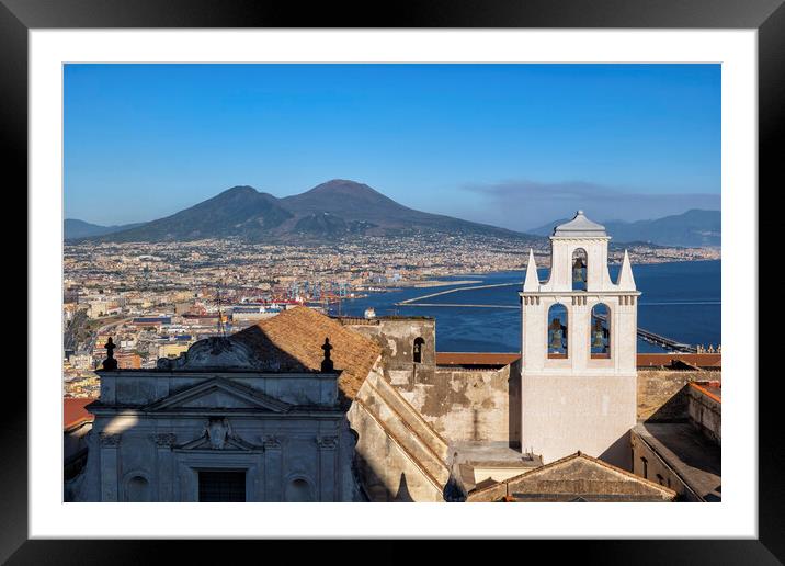 City of Naples in Italy Framed Mounted Print by Artur Bogacki