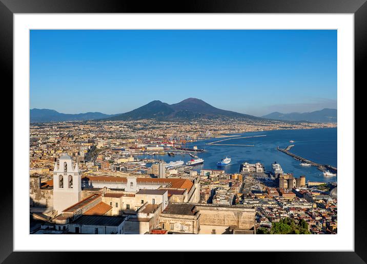 City of Naples in Italy Framed Mounted Print by Artur Bogacki