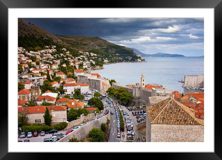City of Dubrovnik Cityscape Framed Mounted Print by Artur Bogacki
