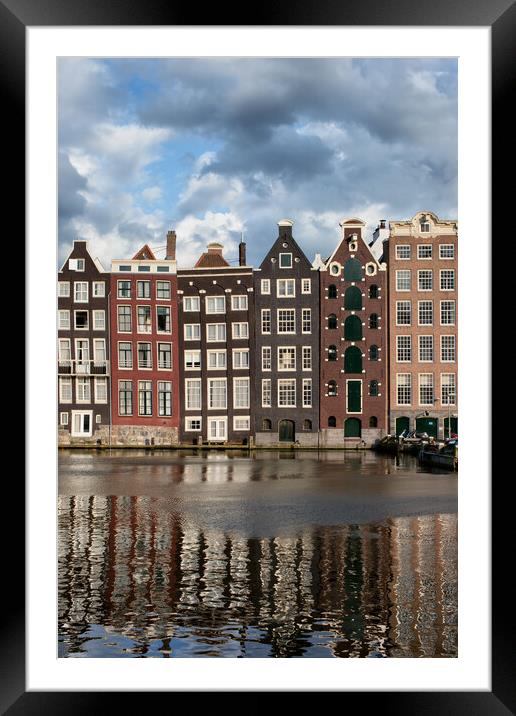 Houses of Amsterdam Framed Mounted Print by Artur Bogacki