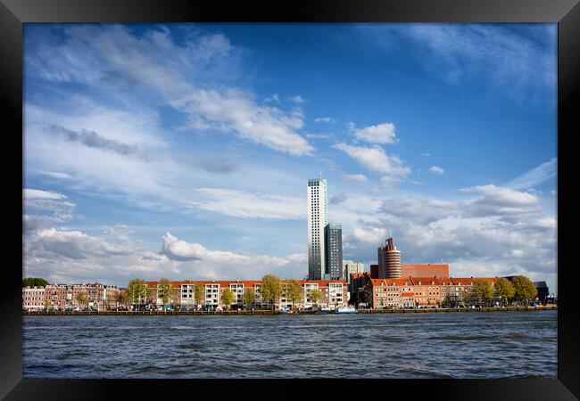 Rotterdam Skyline in Netherlands Framed Print by Artur Bogacki